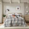 4 Piece Plaid Comforter Set