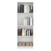 Home Bookcase with 4-Shelf Modern Display Unit for Books and Decor -White -Office