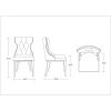 Manhattan Comfort Reine Grey and Walnut Velvet Dining Chair (Set of Two)