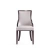 Manhattan Comfort Grand Faux Leather Dining Chairs - Set of 2 in Light Grey