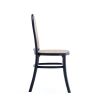 Manhattan Comfort Paragon Dining Chair 2.0 in Black and Cane - Set of 2