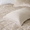 4 Pcs Velvet Comforter Set with Throw Pillow(Full/Queen)