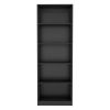 Home 4 Shelves Bookcase with Multi-Tiered Storage -Black -Office