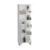 Crovie Linen 63-inch High Bathroom Cabinet Linen Storage Cabinet with Seven Open Shelves