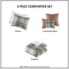 4 Piece Plaid Comforter Set