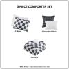 Checkered Comforter Set(Full/Queen)