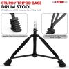 5 Core Drum Throne Padded Guitar Stool Height Adjustable Drummer Seat Music Chair for Adults And Kids - MIDNIGHT BLACK