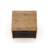 Manhattan Comfort Rockefeller 2.0 Mid-Century Modern 2-Drawer Nightstand Nature and Textured Grey