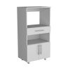 Worland Pantry Cabinet with Microwave Stand, Multi-Functional with Drawer and 2-Door