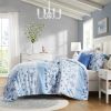 5 Pcs Floral Striped Comforter Set(Full/Queen)