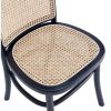 Manhattan Comfort Paragon Dining Chair 2.0 in Black and Cane - Set of 2