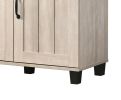 Corby 45" Dusty Gray Oak Finish 3-Door Shoe Cabinet