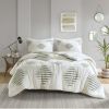 3 Piece Cotton Blend Chenille Comforter Set