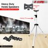 5 Core Speaker Stand Tripod Floor Heavy Duty Adjustable Up to 72 Inch DJ Studio Monitor Stands Pole Mount- SS HD WH BAG